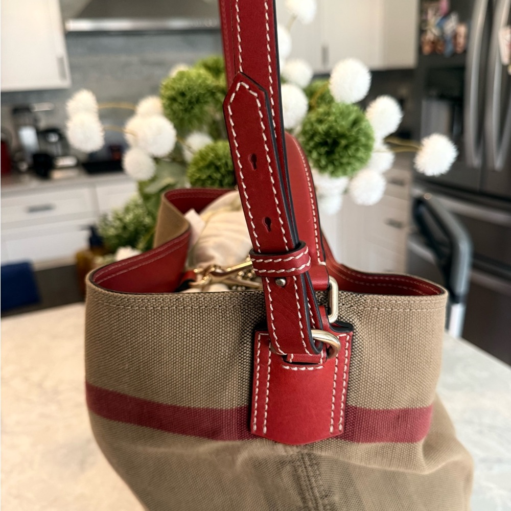 Burberry Ashby Medium Canvas Check Hobo Bag. - Picture 10 of 13